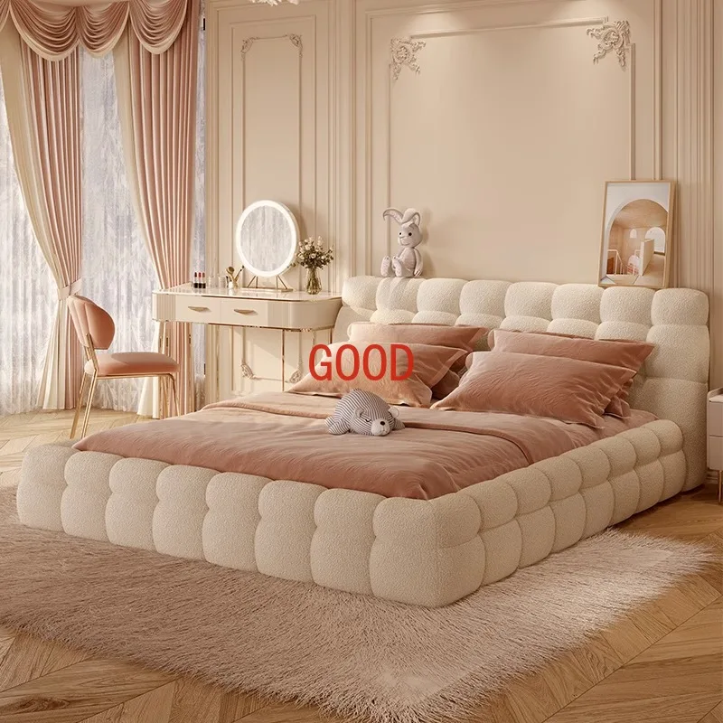 Storage Luxury Double Bed Wood Modern Loft Floor Home Double Bed Queen Girls Sleeping White Cama Box Casal Bedroom Furniture