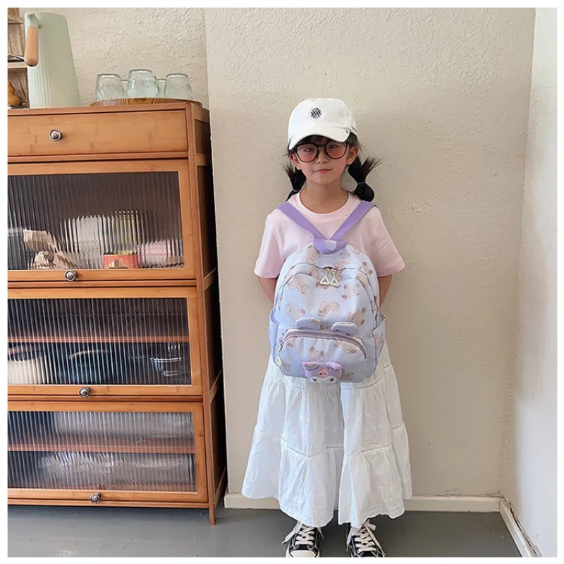 Sanrio-mochila escolar de Hello Kitty para estudiantes, mochila ligera e informal de gran capacidad con dibujos animados para niños