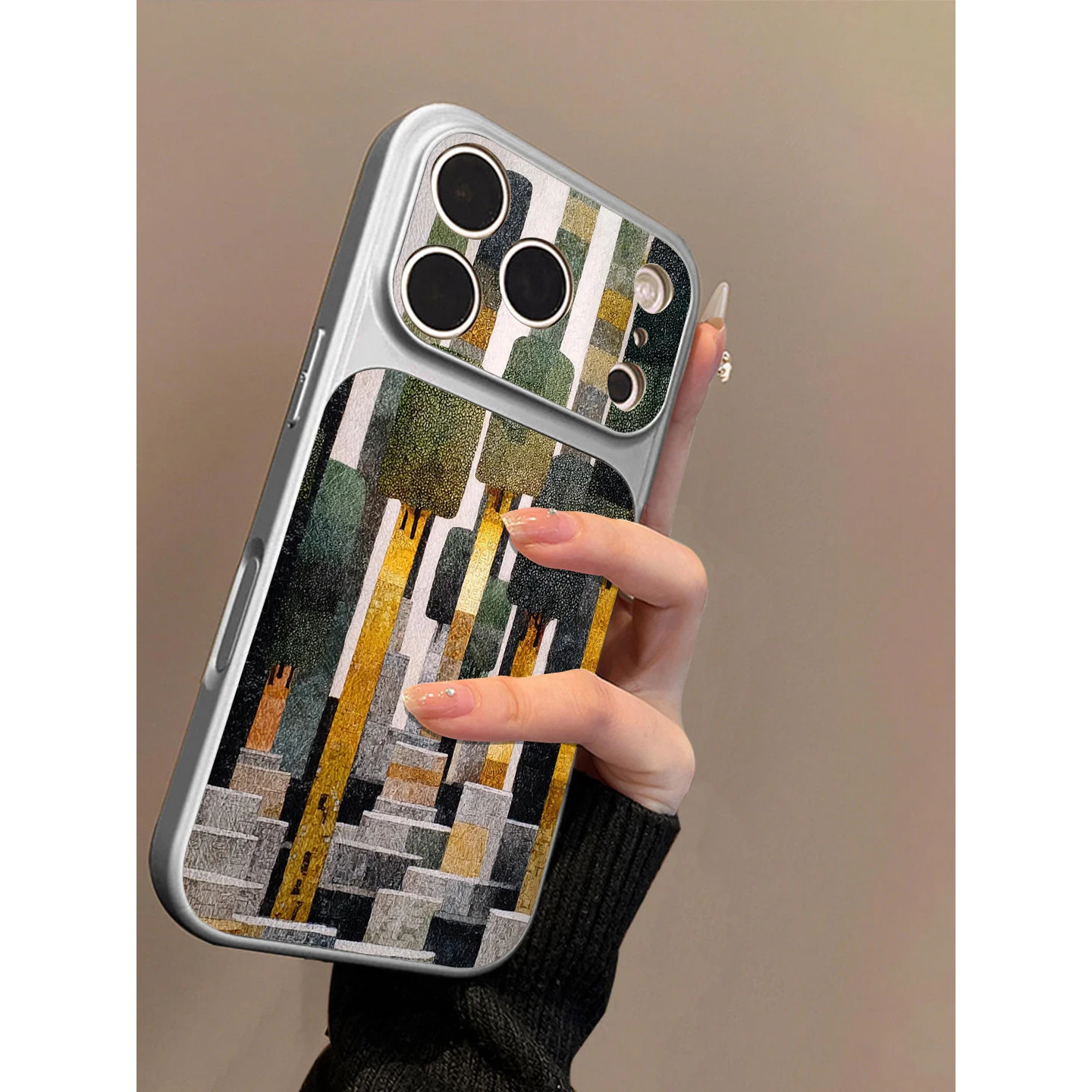 Vintage gold green window Phone Case For iPhone 17 Pro Max Air 16 E 15 14 13 12 11 Pro Max 17E 8 Plus X or 17 Serieso TPU Cover