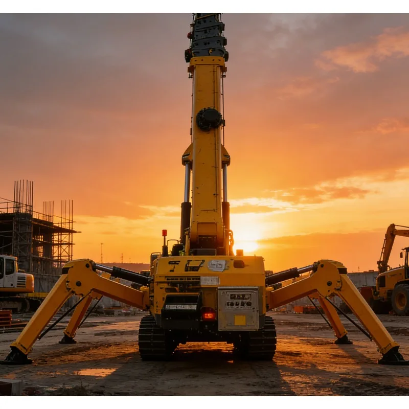 Customized Rubber Track Crawler Crane 3 Ton Non Marking Tracks Low Ground Pressure Outrigger