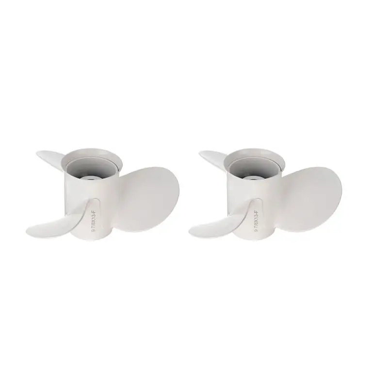 AB56-2X 664-45949-02-El Marine Boat Outboard Propeller 9 7/8 X 13 For 20-30Hp Right-Hand Rotation 3 Blades White