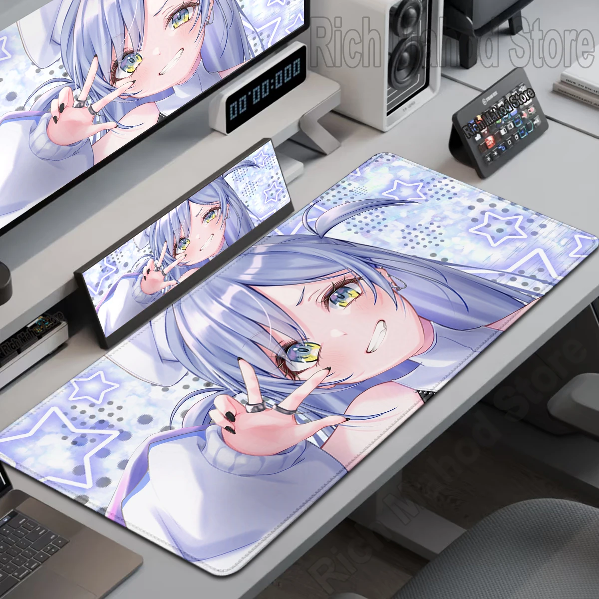 900x400 VSPO Mouse Pad VTuber Virtual YouTuber Large Mousepad Vtb Computer Keyboard XXL Pad Anime Pc Desk Accessories Gaming Mat