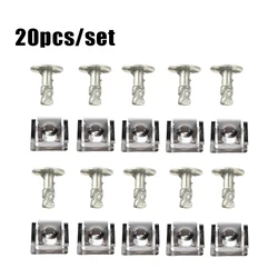 20PCS Car Engine Cover Undertray Guard Snap Screws Hood Buckle 8D0805960 8D0805121 For AUDI A4 A6 For VW Passat B5