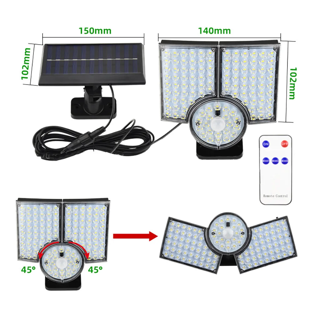 Zewnętrzne światła solarna ścienna IP65 wodoodporny czujnik ruchu światła bezpieczeństwa na podwórko Patio garaż na podwórku