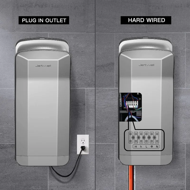 Secador de manos comercial vertical premium para baños - Secador de manos con motor de aire por chorro de alta velocidad y velocidad ajustable con filtro HEPA