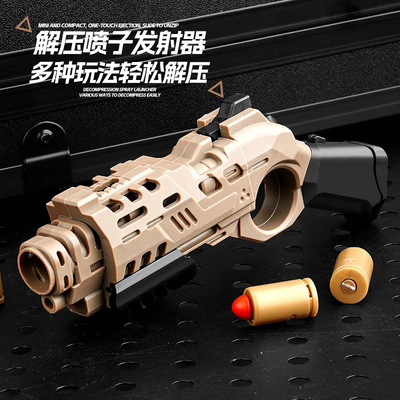 Pistolet jouet décompression vaporisateur émetteur peut tirer balle molle pistolet décompression jouet pour les enfants