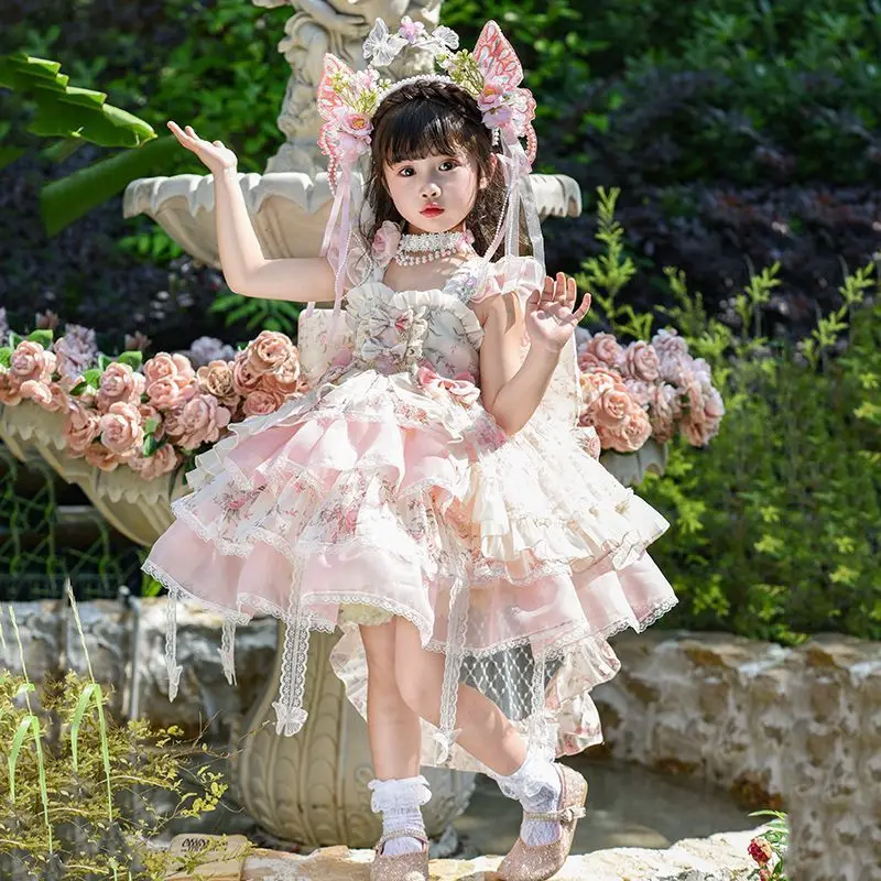 Girl Lolita Princess Dress Summer New Style Garden Dress Flower Fairy Lolita Dress