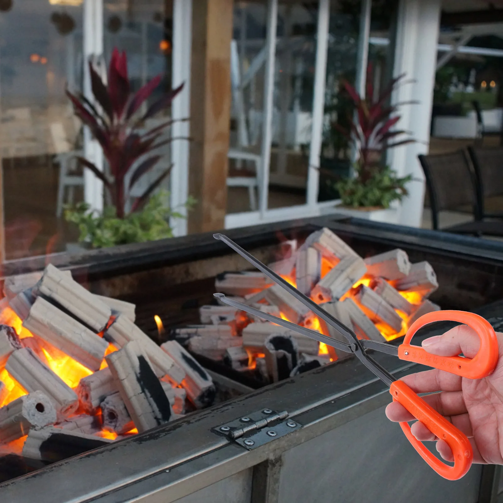 

Long Handle Fire Tongs Premium Iron For Barbecue Grilling Fireplace Wood Stove Campfire Briquette Picker Household Waste Clamp