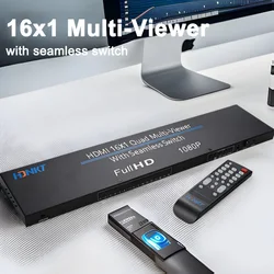 1080P 16x1 HDMI Multiviewer Multi Screen Display Divider Seamless Switch 4x1 8x1 Quad Multi-viewer for PS4 PS5 Camera PC To TV