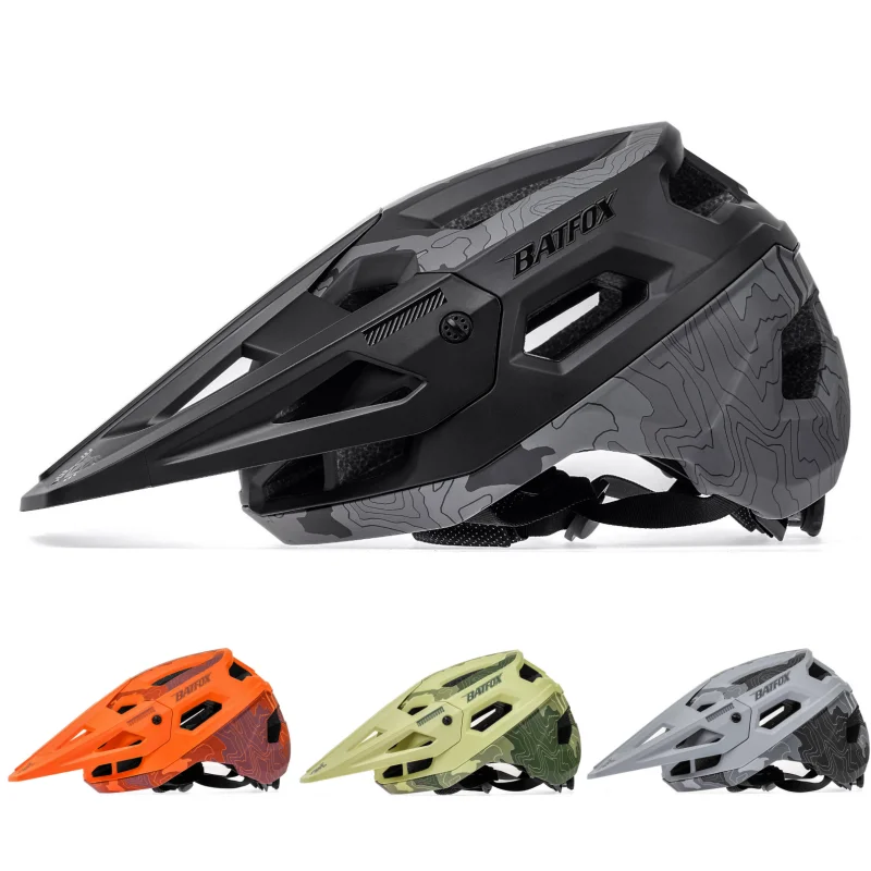 

BATFOX Bicycle Helmet MTB Downhill Mountain Bikes Safety Helmet Cap For Youth Adult Men Women Cycling Helmet