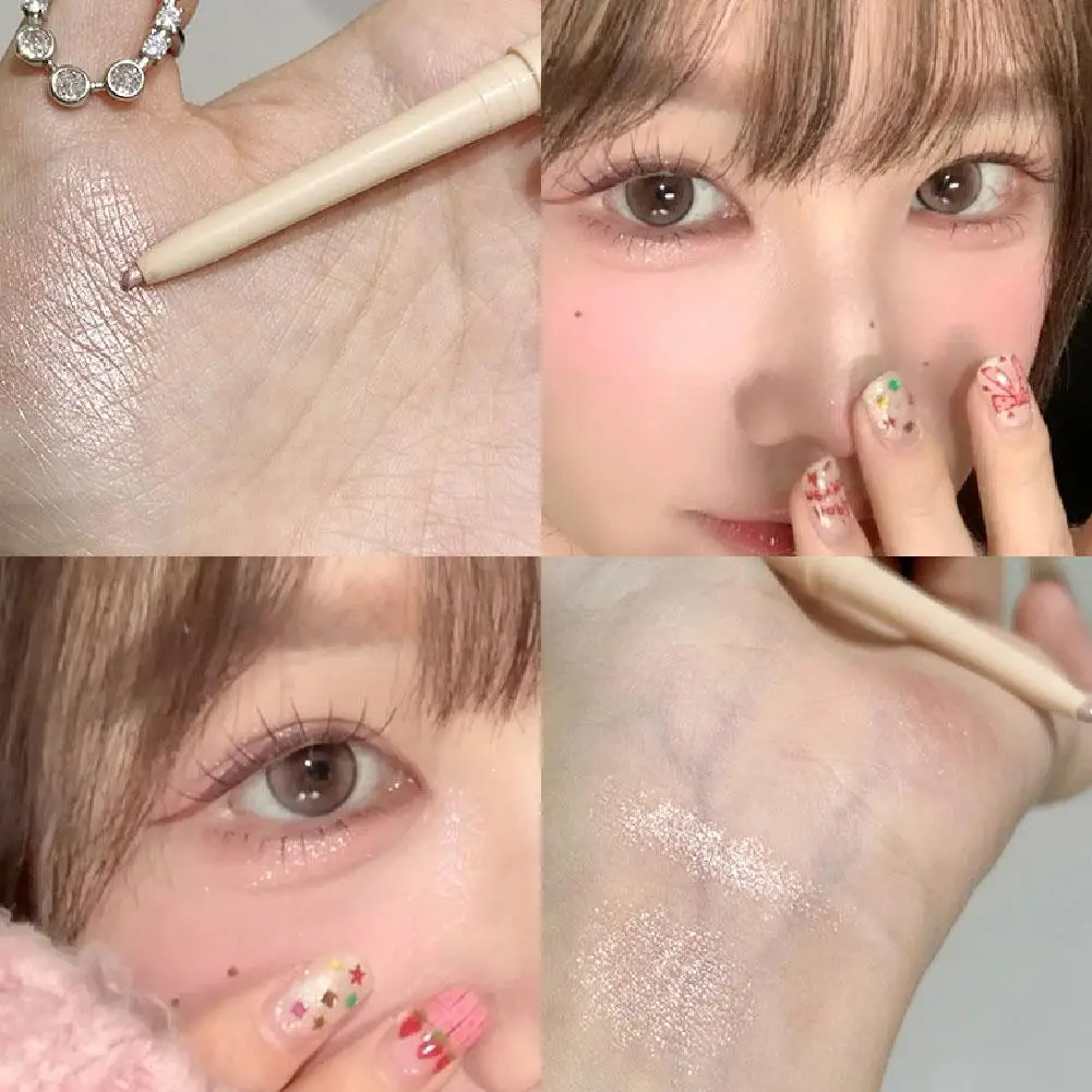 Uroczy Błyszczący Kredka do Eyelinerów z Jedwabną Owadką Matowa Wodoodporna Trwała Rozświetlacz Cień do Powiek Brokatowy Płynny Eyeliner Kredka do Oczu