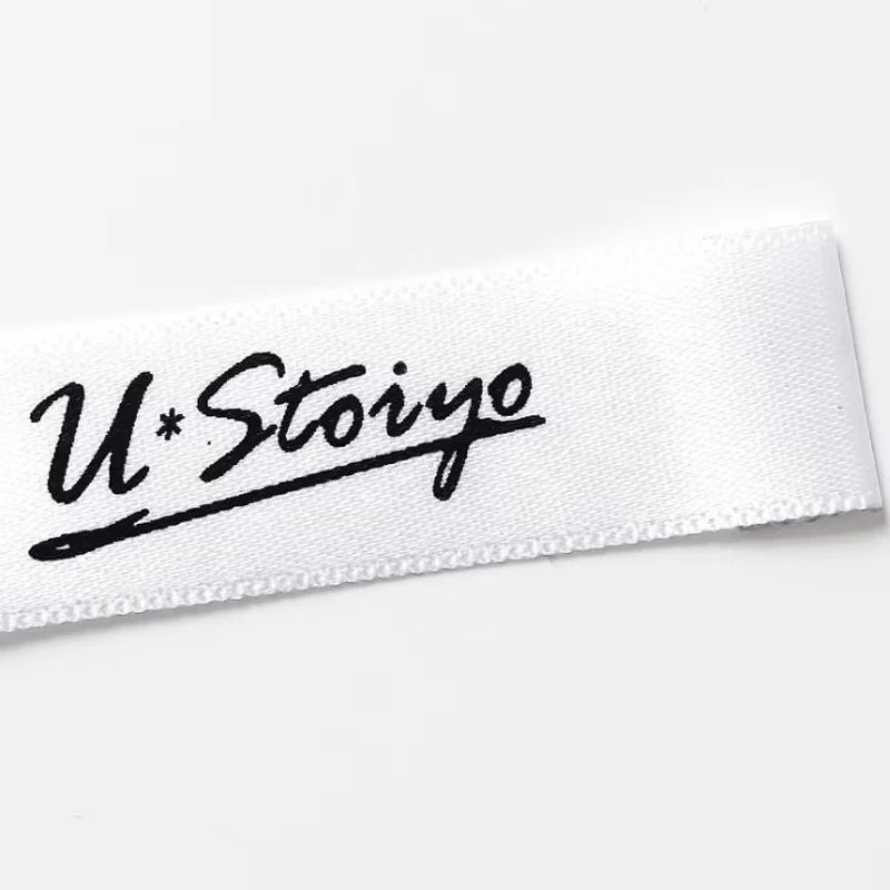 Selvedge Ribbon Customized Silk Care Label Cut Separately/Washing Tag Colorful Printing/Clothing  Accessories Washable Labels
