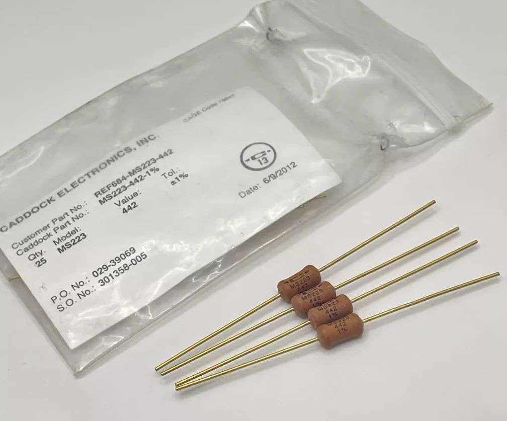 

2pcs/lot Caddock MS223 442R 3W 1% high-precision gold pin non inductive resistor from the United States free shipping