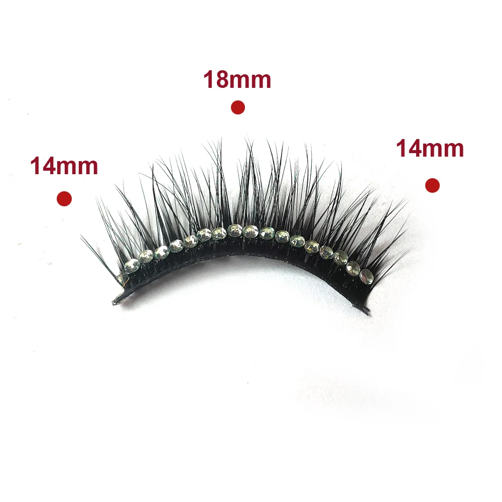 5 أزواج ماكياج الماس الرموش الصناعية طويلة سميكة ثلاثية الأبعاد طبقات التسلق رموش حفلة عرض مسرحي المنصة رمش مستحضرات التجميل