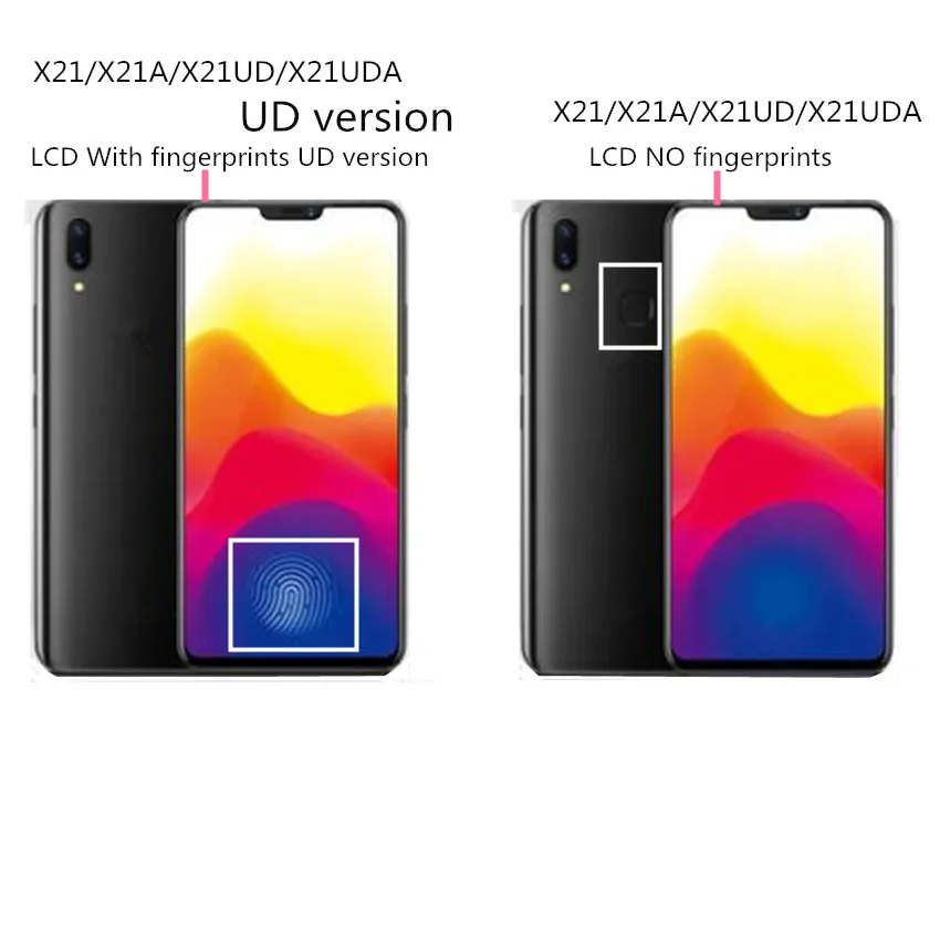 AMOLED dla vivo X21 X21A X21UD X21UDA wyświetlacz LCD + ekran dotykowy wymiana zespołu szklanego obiektywu Digitizer