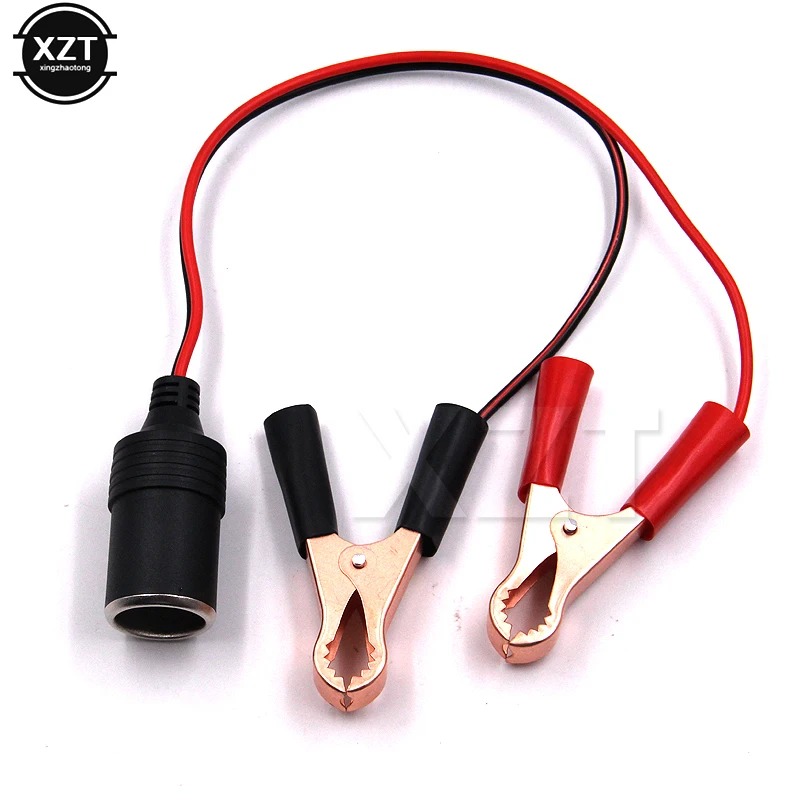 

1PC 12V DC Power Car Cigarette Lighter 40CM Female To Alligator Clip Extension Connector Socket Adapter Auto Accessories