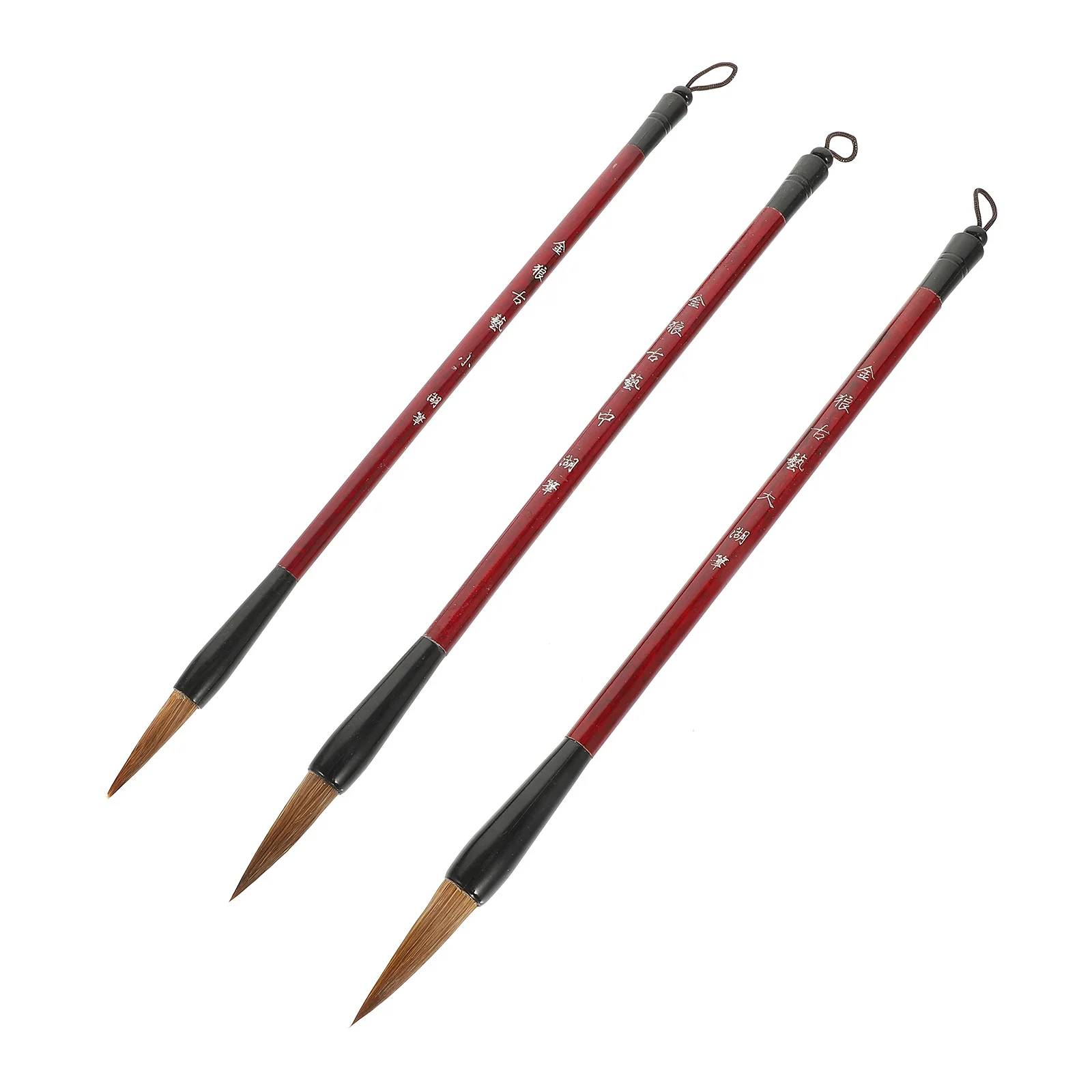 

3Pcs Chinese Calligraphy Wolf Hair Brushes Professional Smooth Ink Absorption Portable Painting Drawing Writing Brush