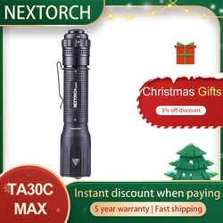 Nextorch-TA30C MAX lanterna tática, 3000 Lumens, alta potência lanternas LED, lanterna recarregável portátil