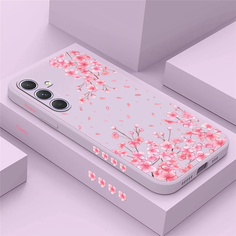 Floral Phone Case For Samsung Galaxy A07 A06 A05 A05S A04 A03S A02 A02S A51 A71 A60 A50 A30 A20 Shockproof Silicone Cover