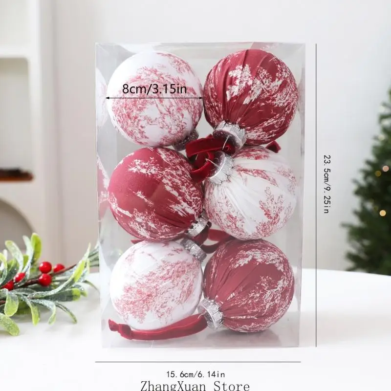 6er-Set Weihnachtszierleisten mit Stoffstruktur für Baum- und Fenstergestaltung 3XUF – Detail 6