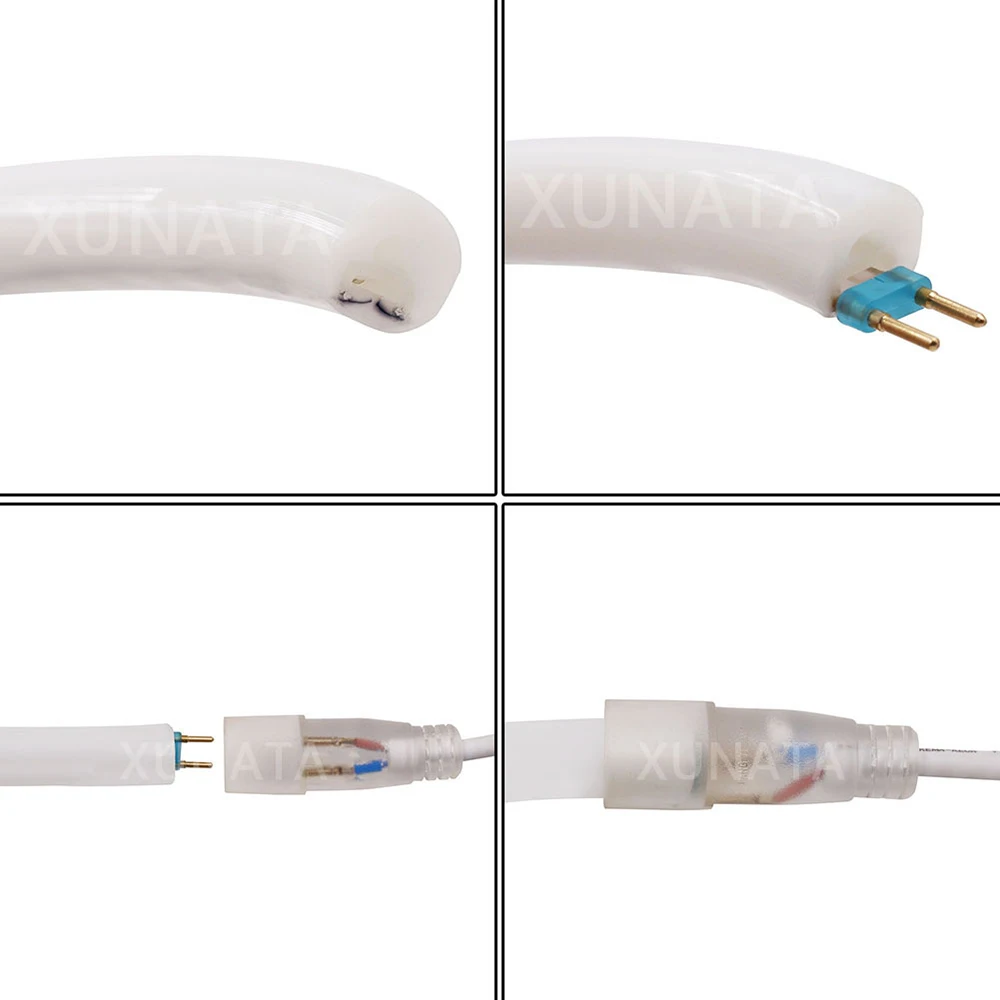 220 فولت النيون LED قطاع ضوء 360 درجة أنبوب دائري أحمر/أخضر/أزرق/دافئ أبيض حبل مرن 120 المصابيح/م مقاوم للماء الاتحاد الأوروبي التوصيل ديكور المنزل