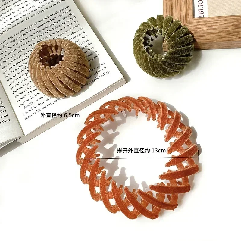 머리핀 Ponytail Hair Rings Clips  Women Bird Nest Shaped Hair Hairpin Simple Tool Hair Accessories Autumn Winter Styling Tools