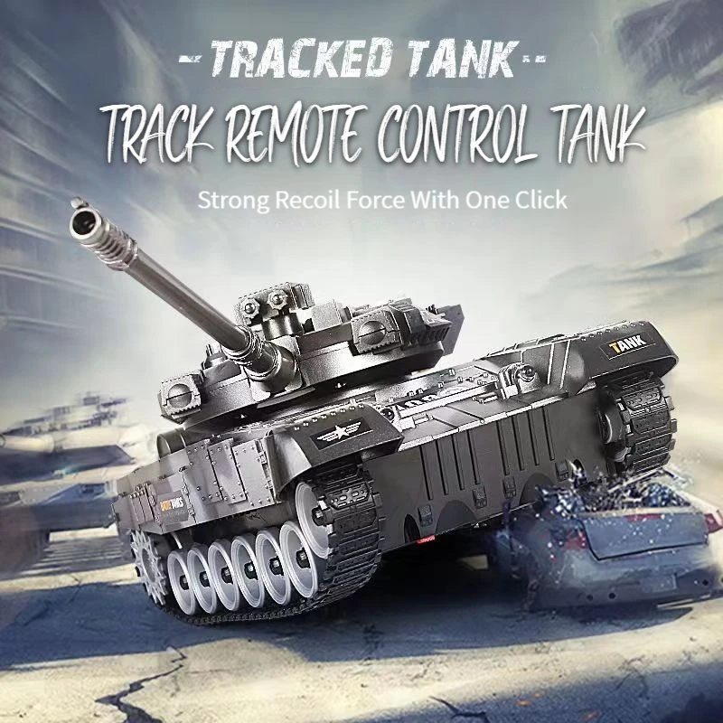 RC Tanks Large 2.4G 9 Channels Sound Effects Tracked Remote Control Battle War Tank Simulated Toys for Boys Men\'s Children\'s Toy