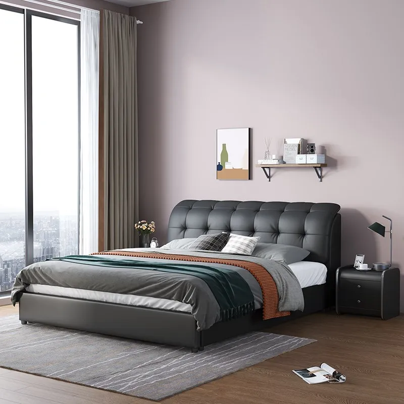 Cheap but High-grade Quality Double Bed Modern Bed Super Cheap and Stylish Up-holstered  Beds