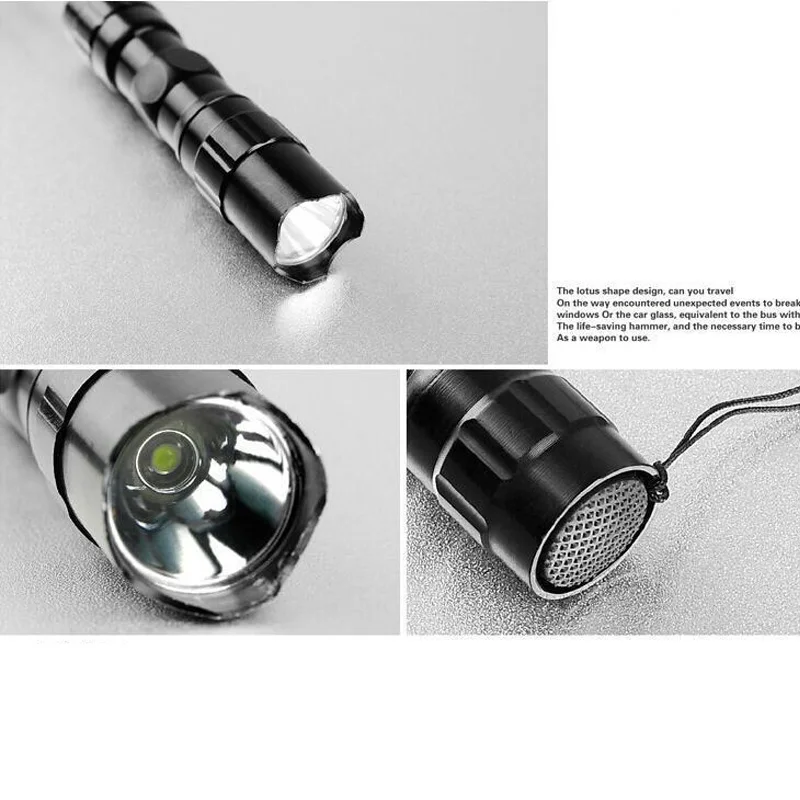 Mini 3W LED Flashlight Outdoor Waterproof Camping Lamp Portable Torch Light Power By 1 AA Battery