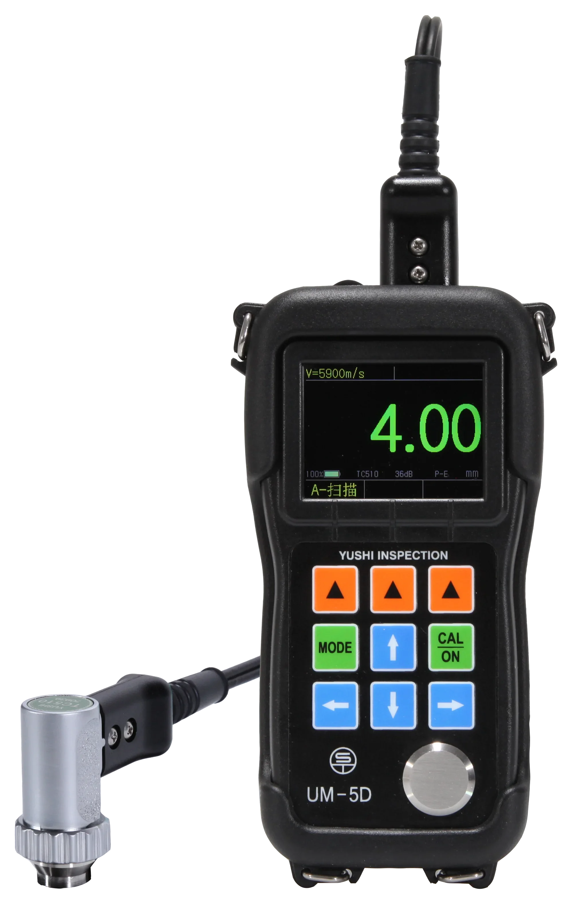 Yushi UM-5D A/B live Scan Through 8 mm Coating Digital Ultrasonic Thickness Gauge 0.5-508 Measurement Range Gain, Gate adjustabl