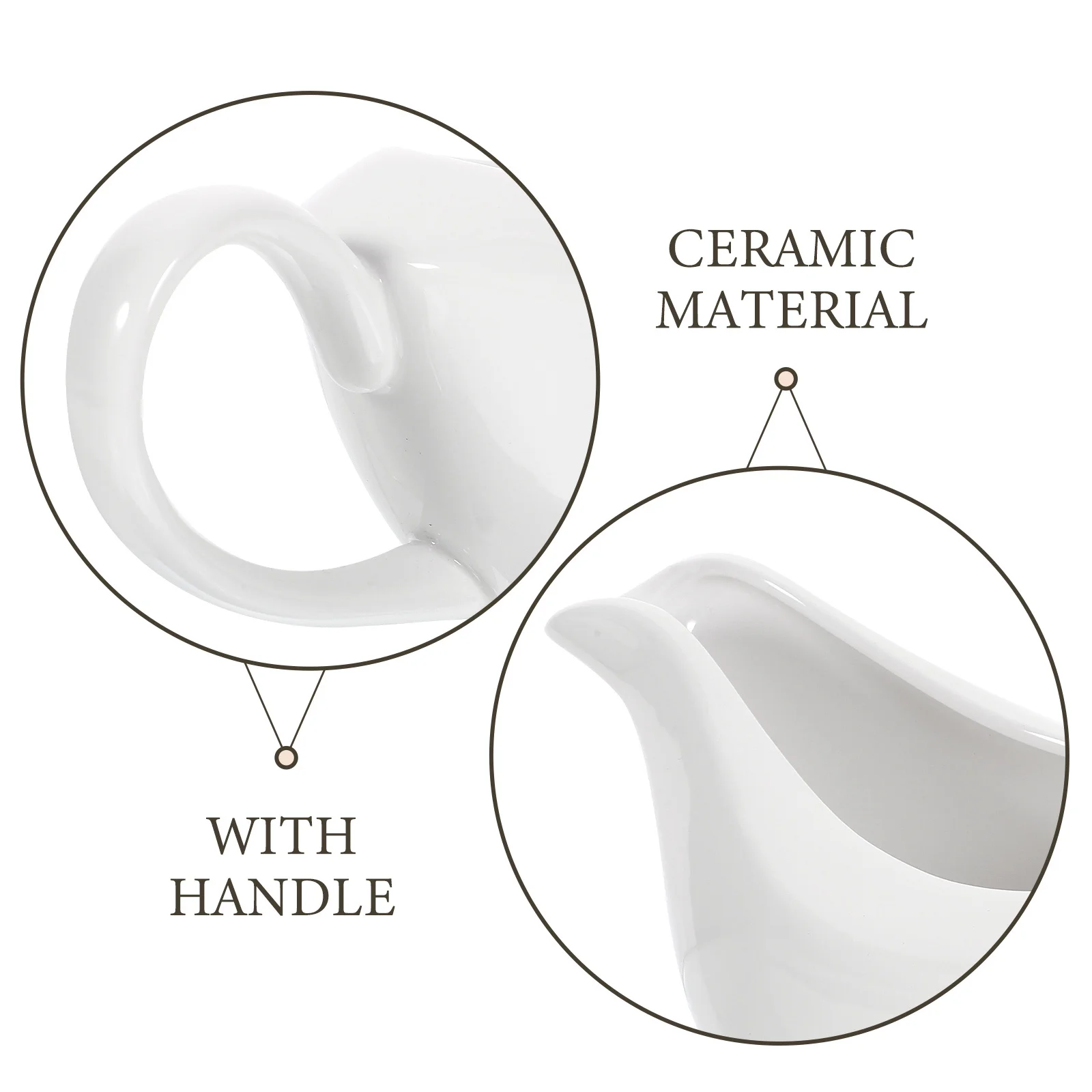 

Ceramic Sauce Boat with Handle Sauce Dispenser Gravy Container for Home Restaurant Use Gravy Boat Condiment Boats