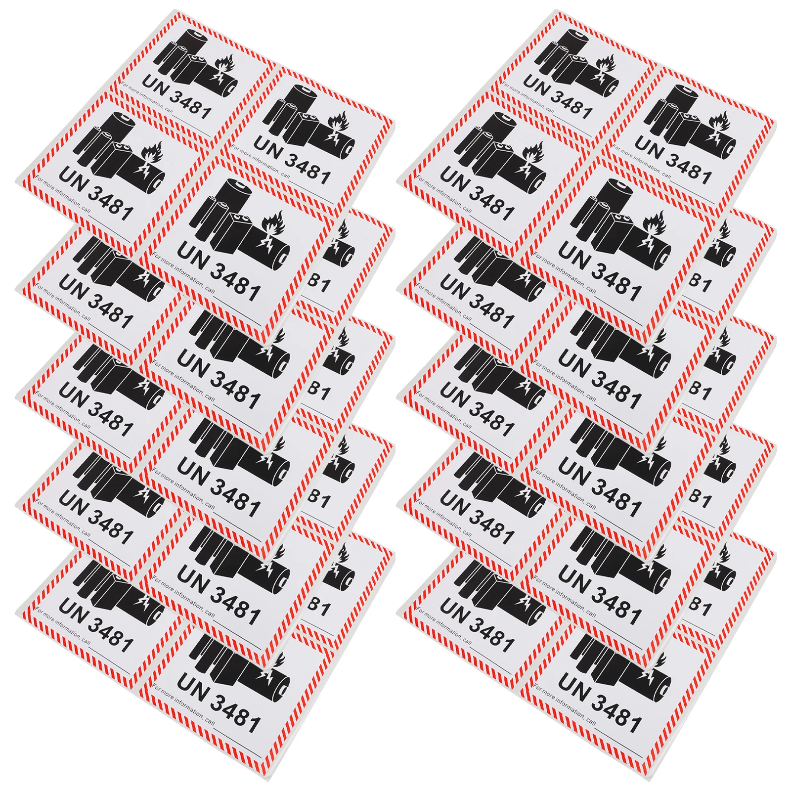

100Pcs Warning Stickers Durable Waterproof Adhesive Labels for Safe Shipping Transport Fire Safety Packaging