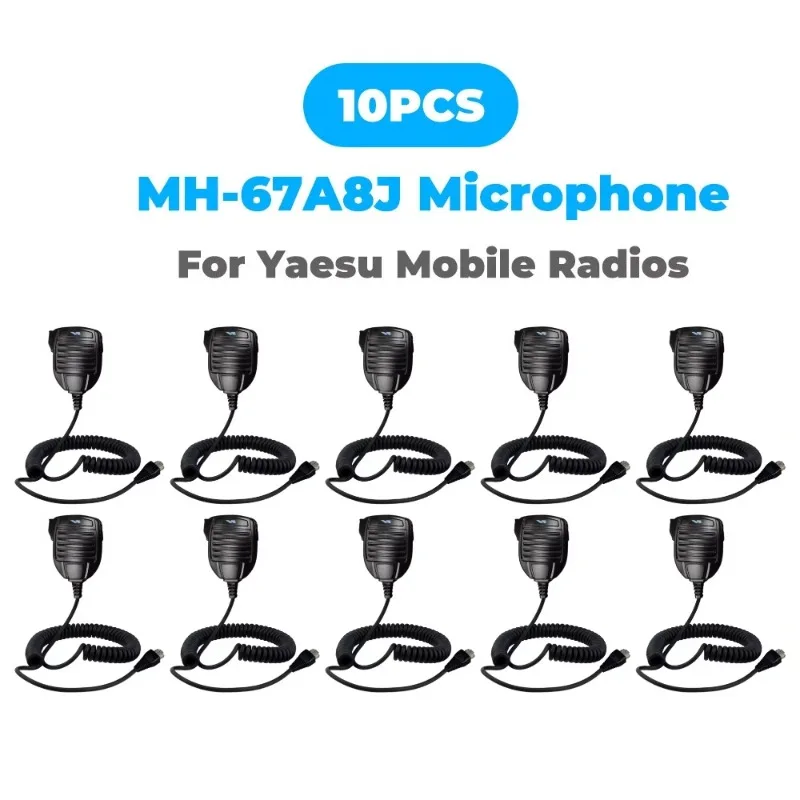 

10pcs MH-67A8J 8Pin Mic Handheld Speaker Microphone for Yaesu/Vertex VX-2100 VX-2200 VX-2108 X2500 VX2508 VX2208 Radio