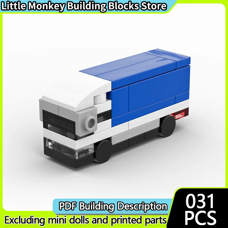 

City Car Model MOC Building Bricks Micro Dual-Axis Rigid Truck Modular Technology Children Holiday Gifts Assemble Toys Suit