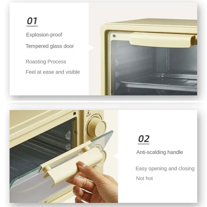 Mini horno eléctrico integrado multifunción para Pizza, electrodoméstico para hornear, accesorios de cocina, 10L