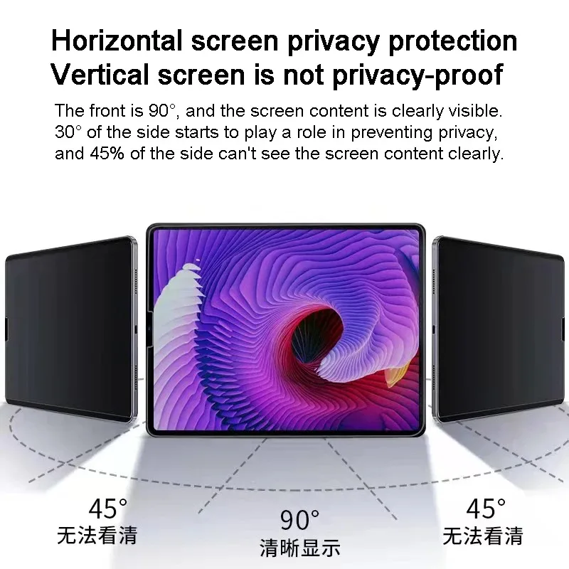 Filme de Privacidade Horizontal para Microsoft Surface Pro, Protetor de Tela para Microsoft Surface Pro 9, 8 X, 13 ", Pro 7 Plus, 6, 5, 4, 12.3", Go3, 2