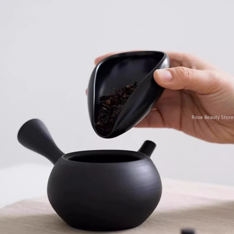 Taza Medidora de Cerámica, Cuchara para Café y Té, Bandeja para Granos, Bandeja de Almacenamiento, Bandeja de Té China para el Hogar