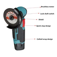 500W 12V Grinder Brushless Angle Grinder Mini Cordless Angle Polishing Machine Diamond Cutting Power Tool with Two Batterie