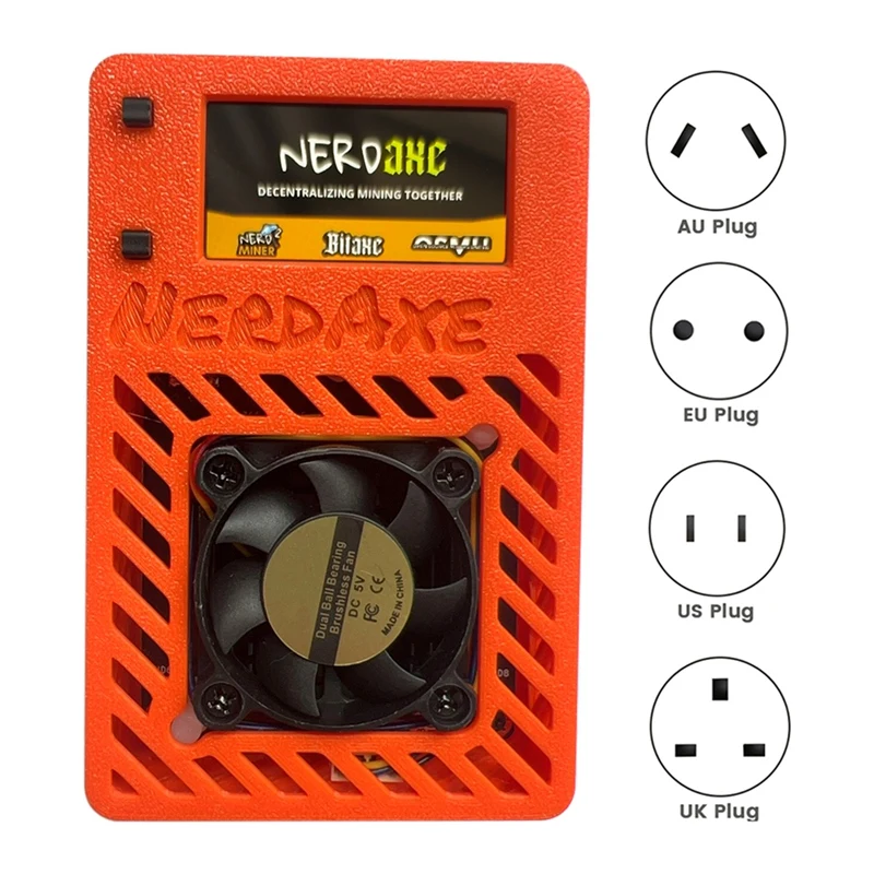 Nerdaxe-Miner-Nerdminer-500Gh-S-S19XP-BM1366-ASIC-Bitaxe-Bitcoin-Micro-Miner-With-1.9-Inch-Display-Lottery-Mining-Miner-UK-Plug