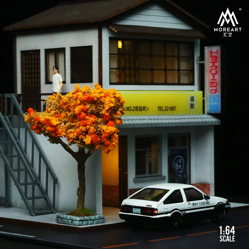 Moreart 1:64 Symulacja żywicznej rośliny Model drzewa, akcesoria do dekoracji mikro scen, rekwizyty do strzelania scen