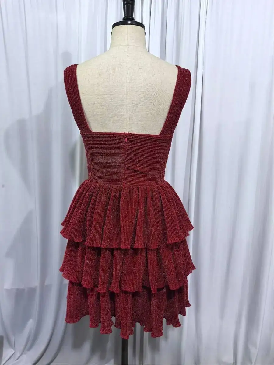 Vestido corto de sirena vestido camisola elegante corto de mujer vendaje recortado sin mangas Halter cintura alta A-line Mini vestido de moda HBJ8