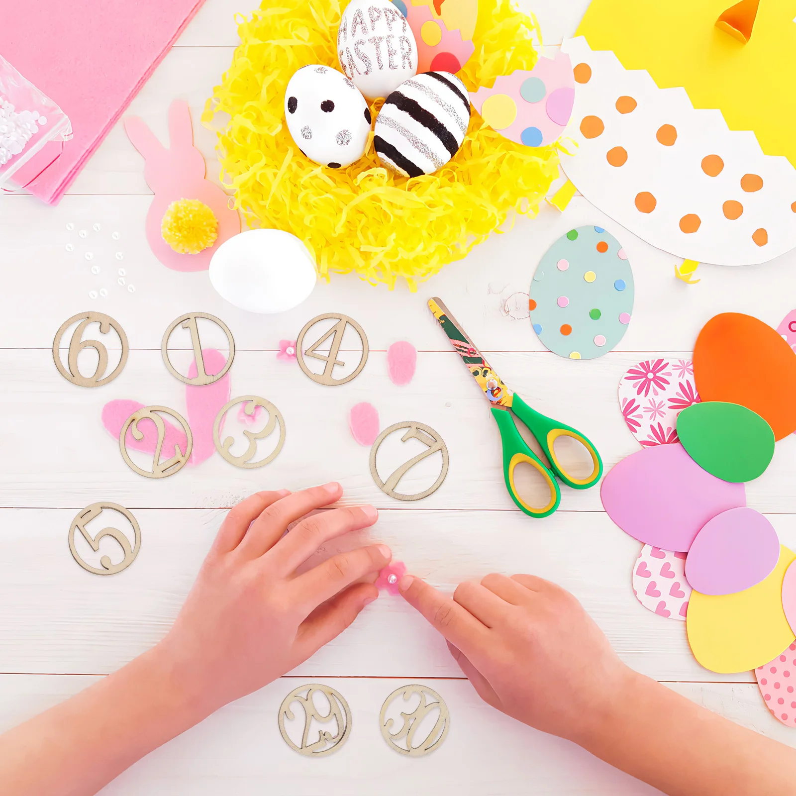 

30Pcs Number Wood Piece Natural DIY Decor Creative Home Store Party Photo Props Rustic Wood Number Decor 1-30 2.5cm