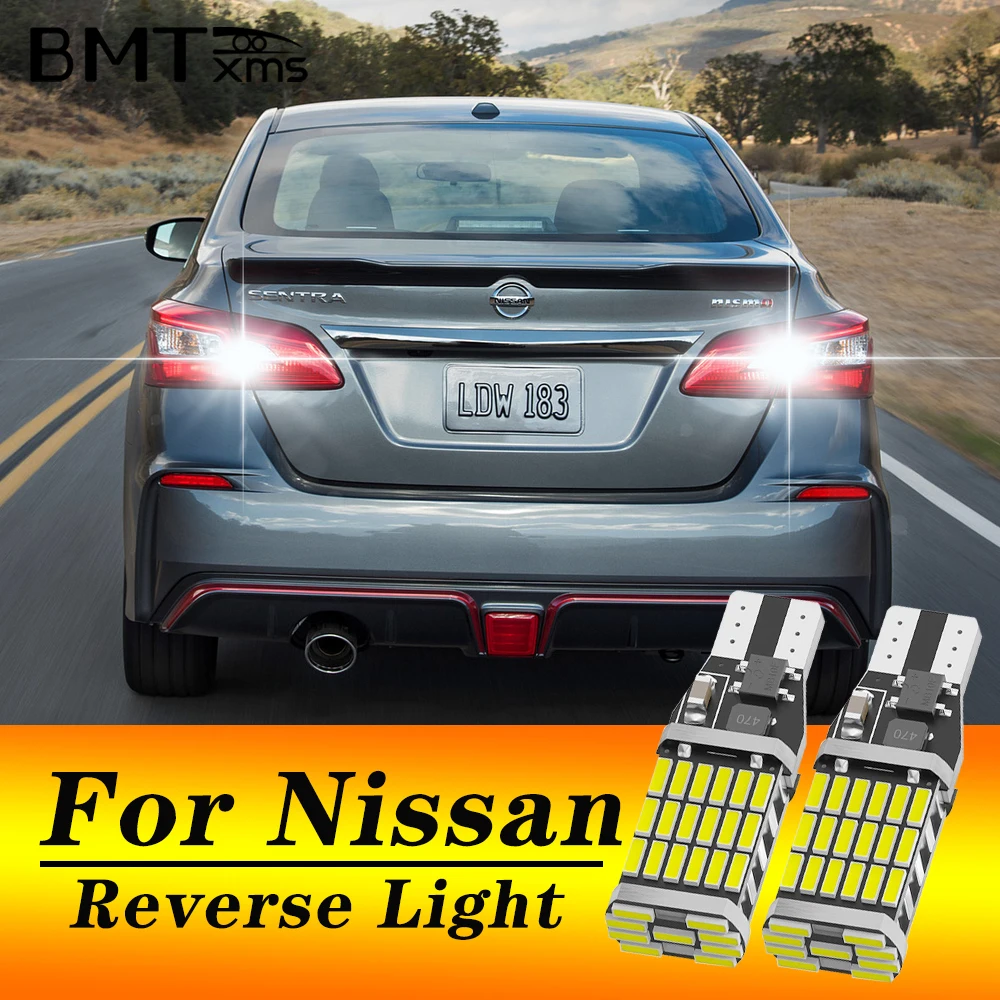 

BMTxms 2pcs W16W T15 921 LED Canbus For Nissan Sentra Xterra Armada Maxima Micra GT-R LED Backup Light Blub Reverse Lamp White