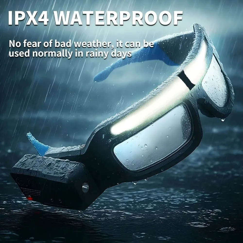 Lightweight Intelligent Sensing Headlight Waterproof Hands-Free LED Headlight Glasses Adjustable Comfortable