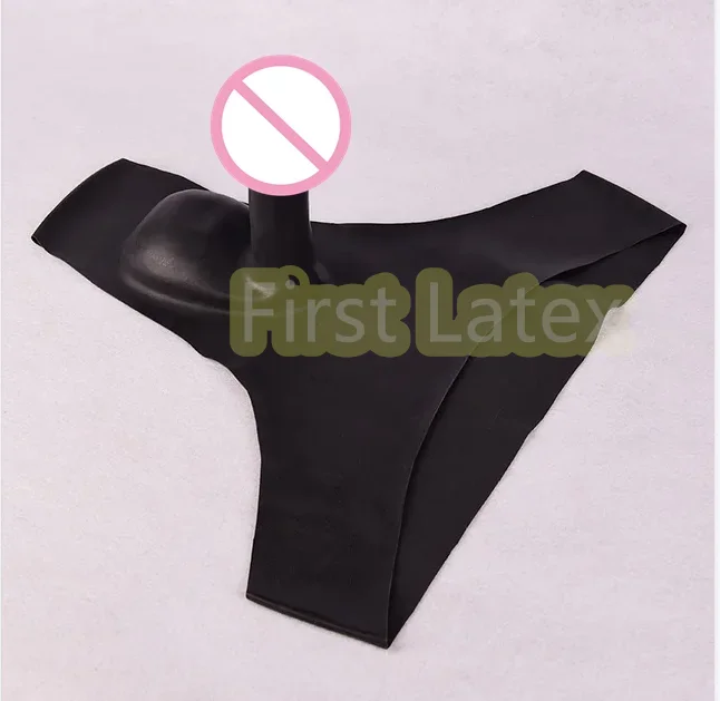 Free Shipping!!!Mould Latex Men's sexy  brief Latex Underwear Latex Thong with Front Sheath