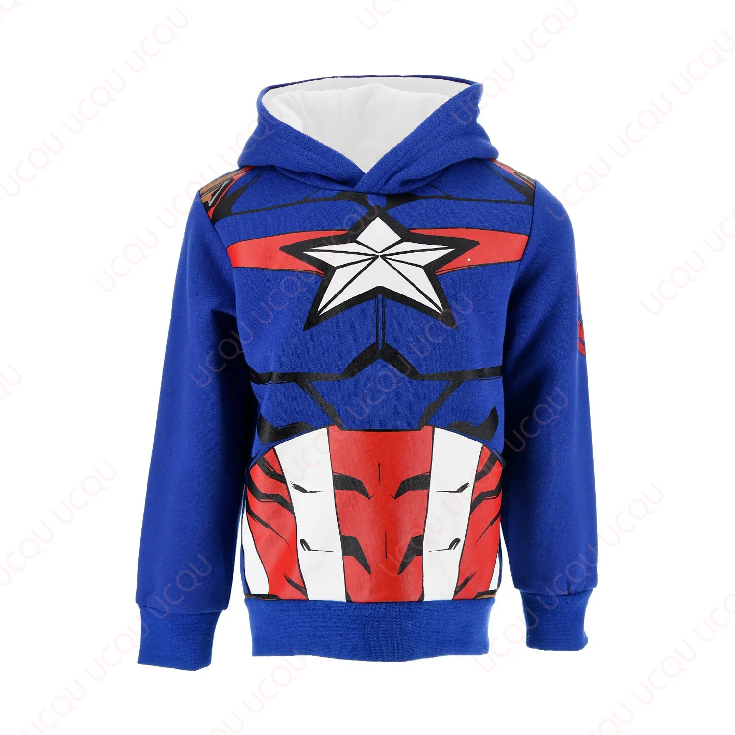 

Avengers Captain America Hoodie Unisex Vintage Print Loose Oversize Fashion Pullover Sportwear Streetwear