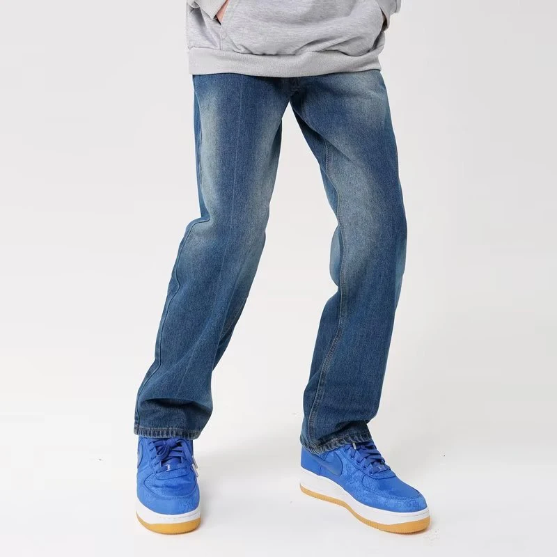 2024 Men Jeans Spring High Waist Trend Fashion Urban  Simple Harajuku Temperament All-match Ins Trousers