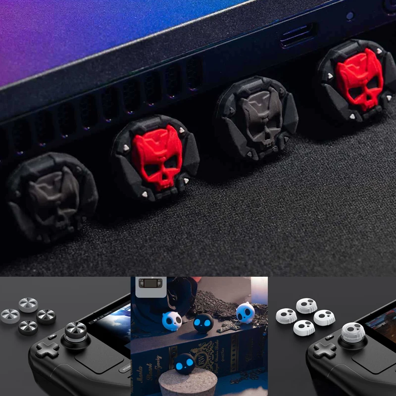 Couvercle de Joystick de contrôleur de capuchon de poignée de bâton de pouce souple en Silicone mignon pour Valve pont de vapeur Console de jeu accessoires de boîtier de manette de jeu