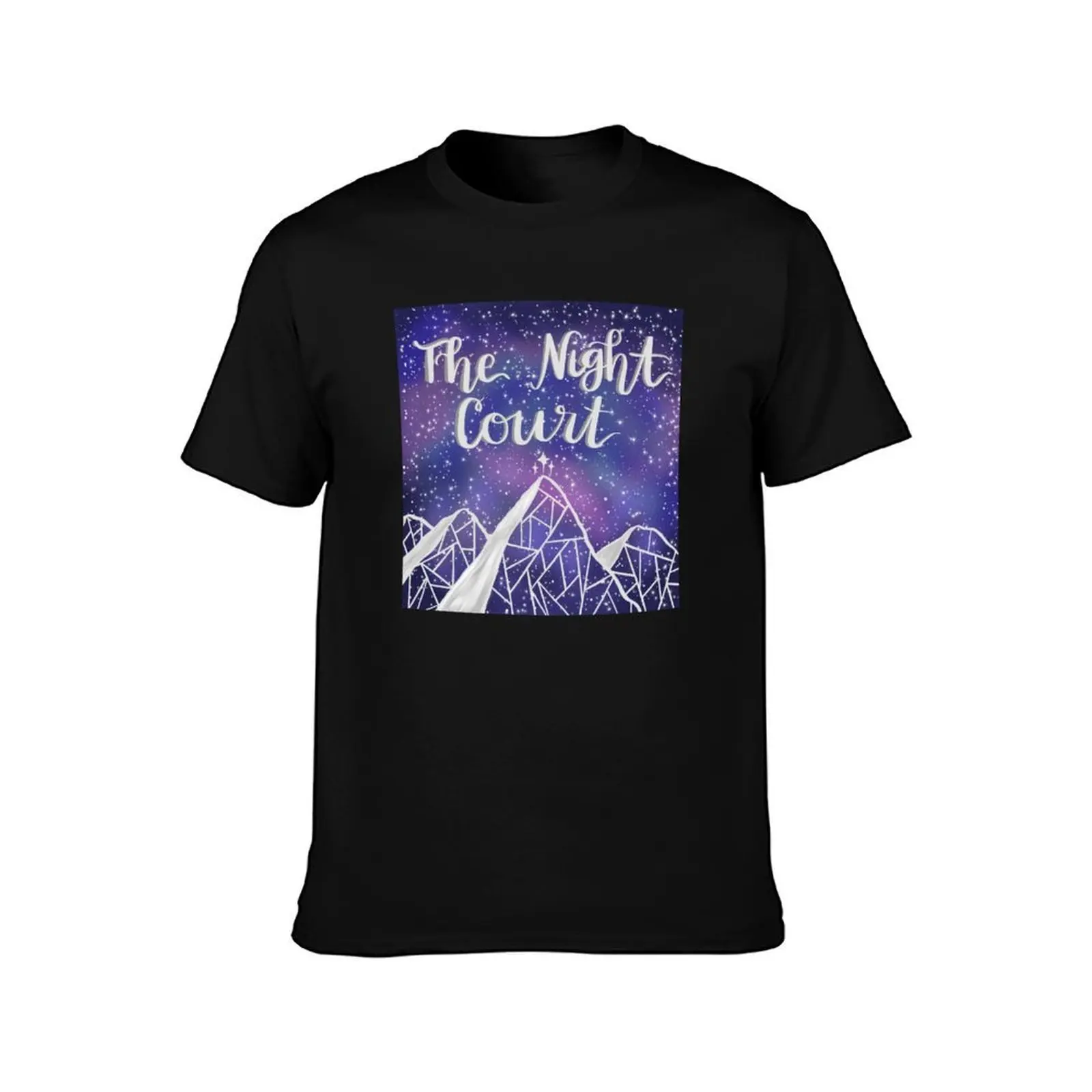 The Night Court T-Shirt, Summer Casual Cotton Tee, Oversized Streetwear Tops, Vintage Graphic Print, Loose Fit Short Sleeve