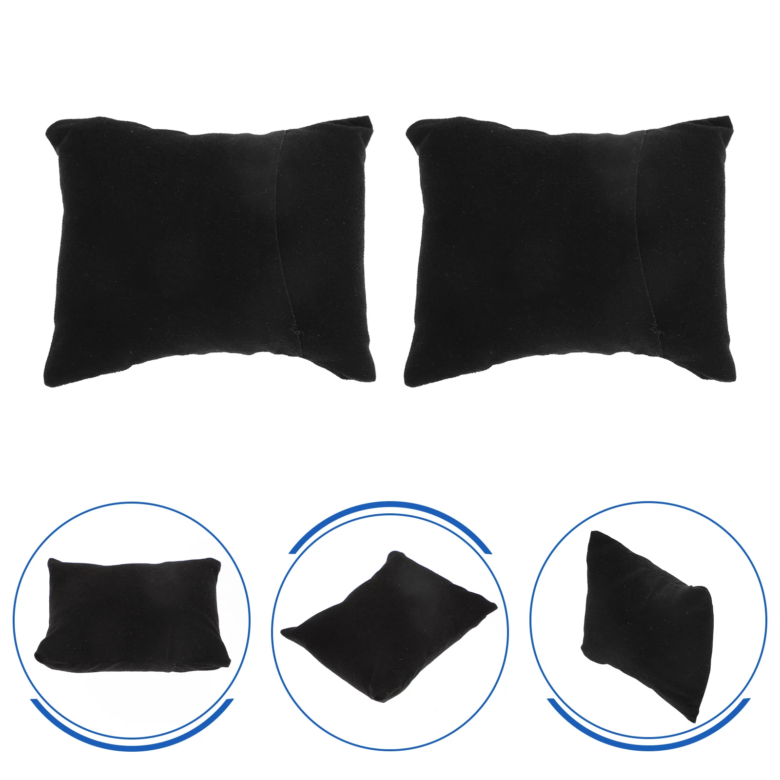 20 Pcs Bed Pillows Decorative Watch Box Small Bracelet Cushion Bangle Display Holder Black Jewelry Man